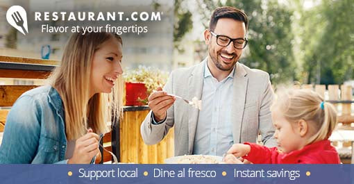 BOGO! (2) $50 Restaurant.com Codes for $20